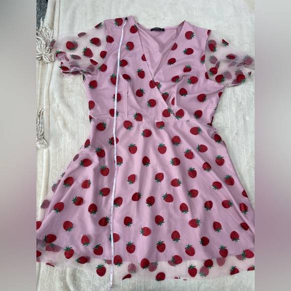 Strawberry print dress 1X - Picture 6 of 8